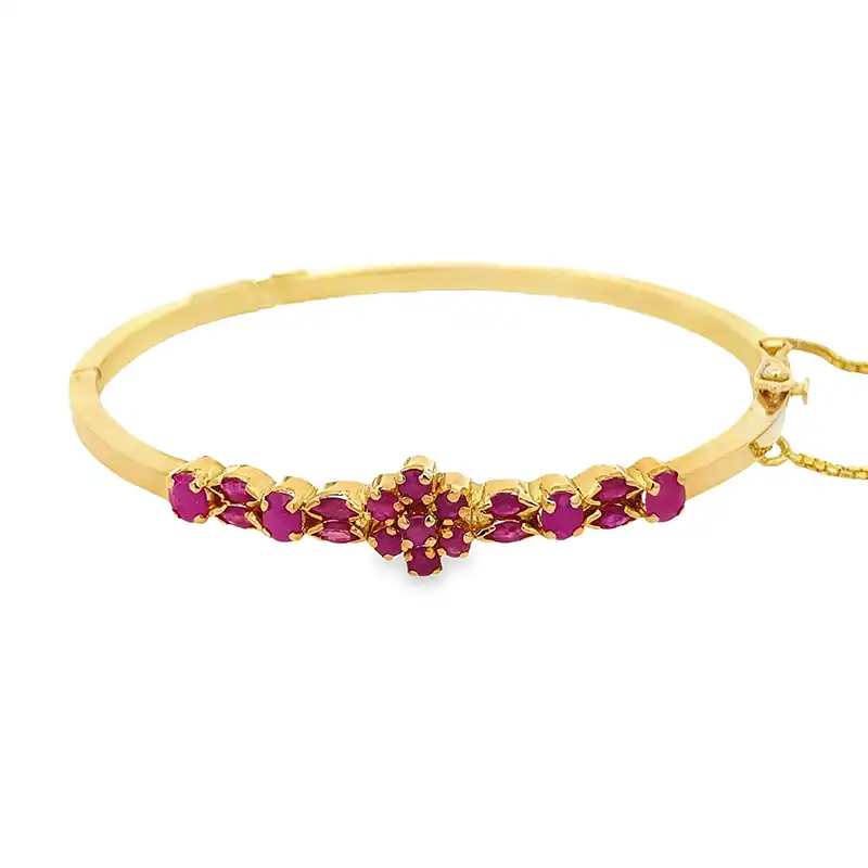 22K Gold Fashion Bangle - Free size